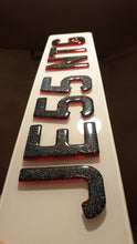 Load image into Gallery viewer, 4D Neon Glitter Red/Green/Blue Number Plates
